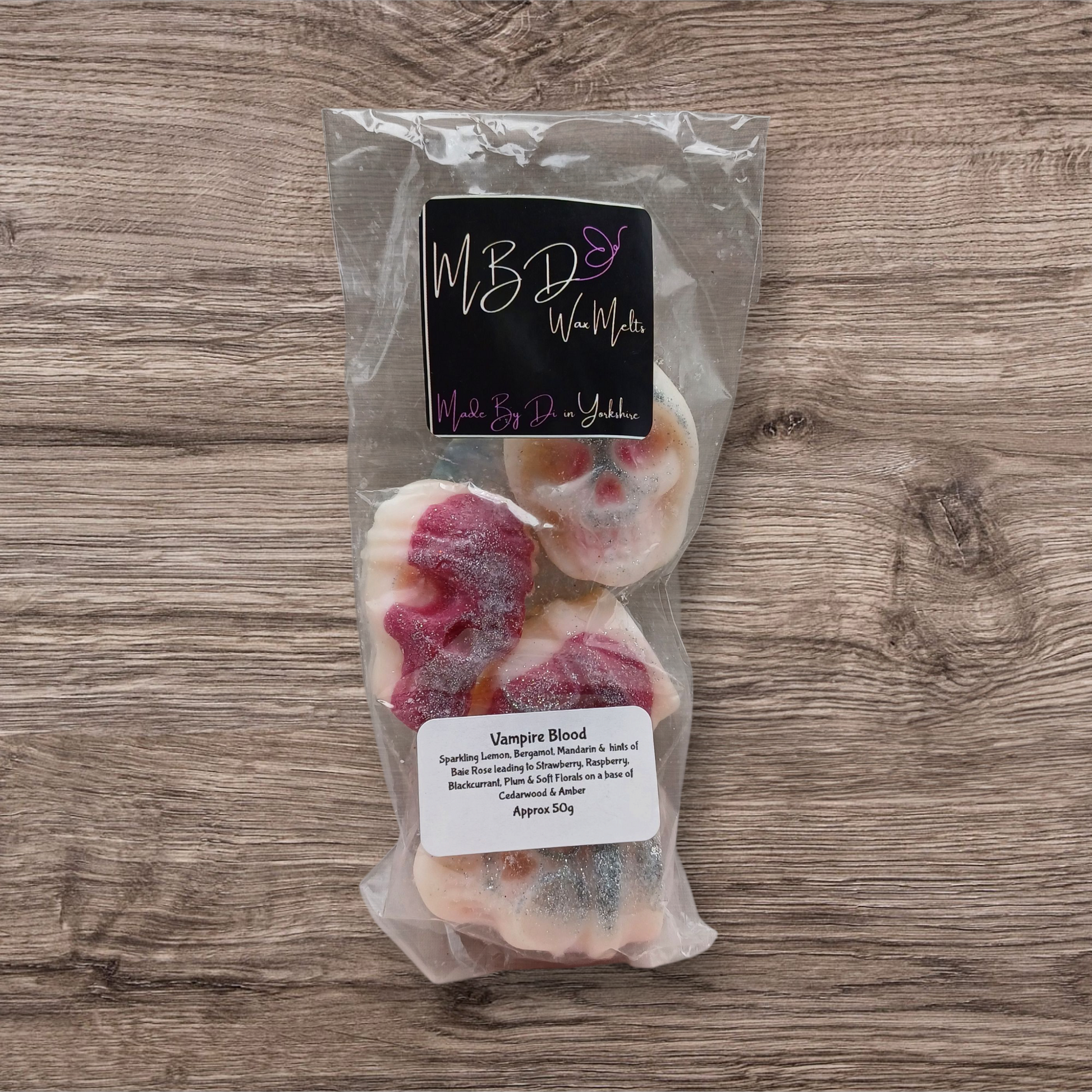 Packaged Vampire Blood Skull Wax Melts