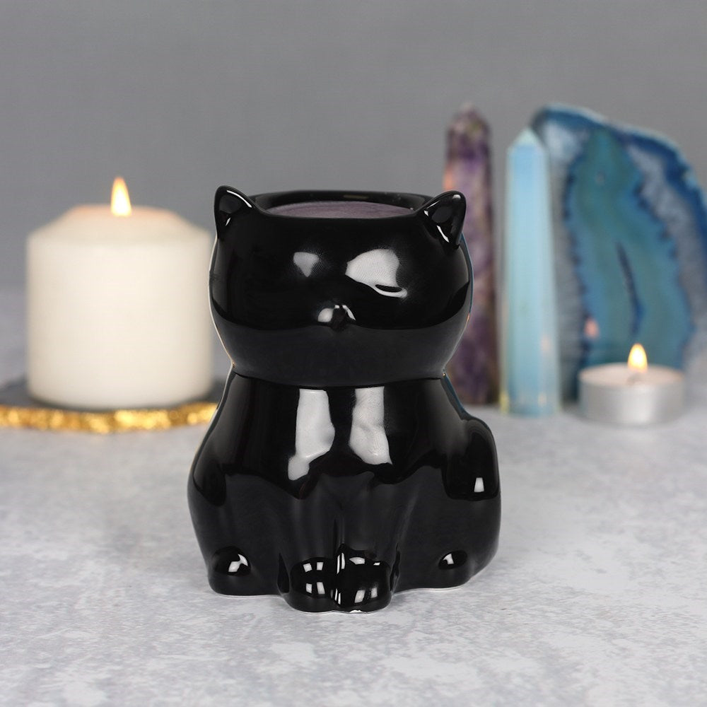 Ceramic Black Cat Oil Wax Burner