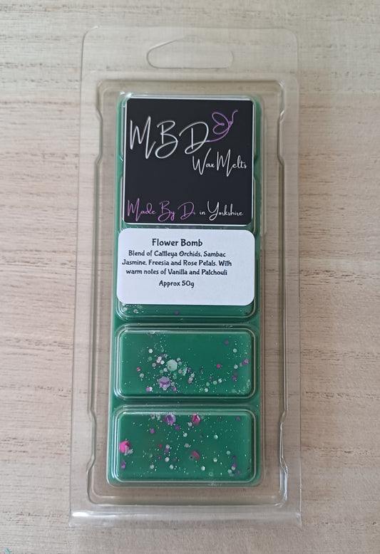 Packaged Wax Melt on a wooden Surface