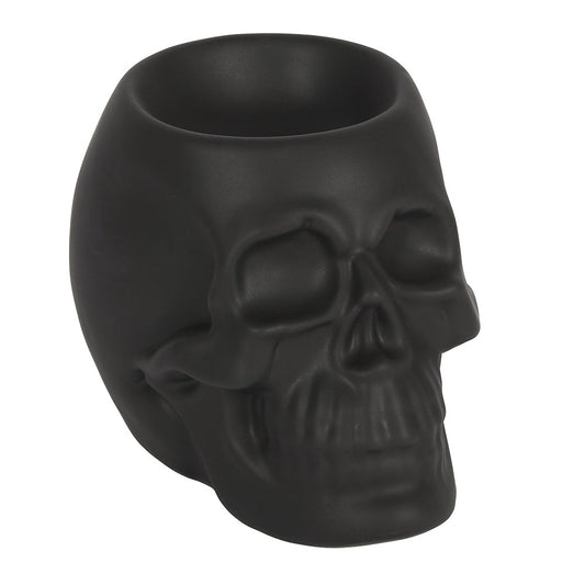 Matte Ceramic Skull Wax Burner