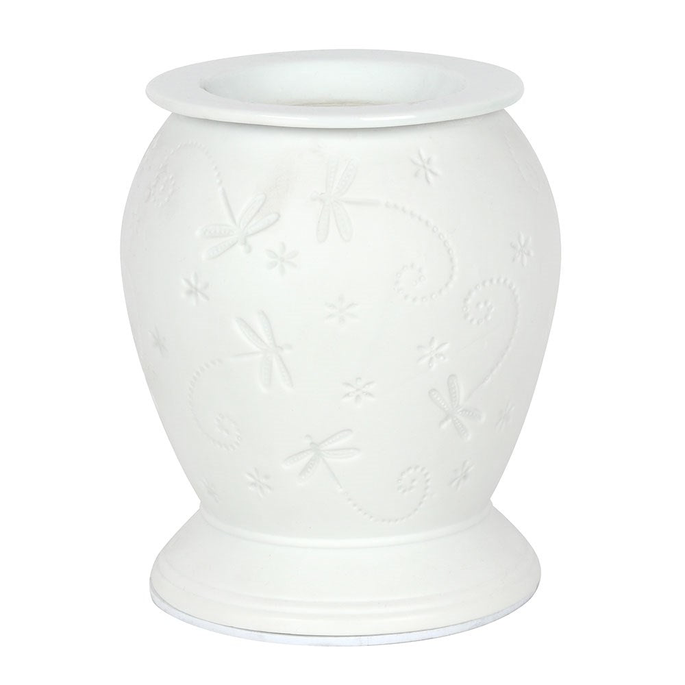 Dragonfly White Ceramic Electric Wax Oil Burner